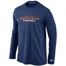 Nike Cincinnati Bengals Authentic Font Long Sleeve NFL T-Shirt - Dark Blue