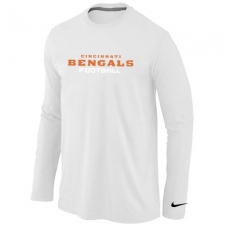 Nike Cincinnati Bengals Authentic Font Long Sleeve NFL T-Shirt - White