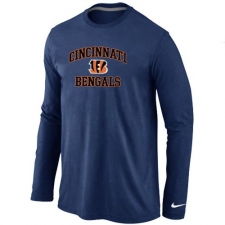 Nike Cincinnati Bengals Heart & Soul Long Sleeve NFL T-Shirt - Dark Blue