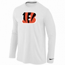 Nike Cincinnati Bengals Team Logo Long Sleeve NFL T-Shirt - White