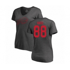 Football Women's Buffalo Bills #88 Dawson Knox Ash One Color T-Shirt
