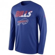 NFL Men's Buffalo Bills Nike Royal Legend Staff Practice Long Sleeve Performance T-Shirt