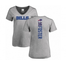 NFL Women's Nike Buffalo Bills #16 Robert Foster Ash Backer V-Neck T-Shirt