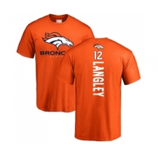 Football Denver Broncos #12 Brendan Langley Orange Backer T-Shirt