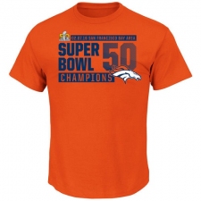 NFL Denver Broncos Majestic Super Bowl 50 Champions Winners Take VIII T-Shirt - Orange
