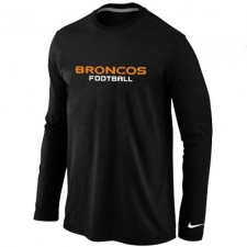 Nike Denver Broncos Authentic Font Long Sleeve NFL T-Shirt - Black