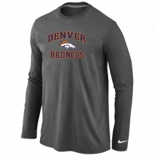 Nike Denver Broncos Heart & Soul Long Sleeve NFL T-Shirt - Dark Grey