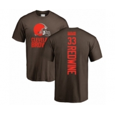 Football Cleveland Browns #33 Sheldrick Redwine Brown Backer T-Shirt