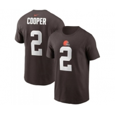 Men's Cleveland Browns #2 Amari Cooper 2022 Brown Name & Number T-Shirt