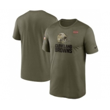 Men's Cleveland Browns Football Olive 2021 Salute To Service Legend Performance T-Shirt