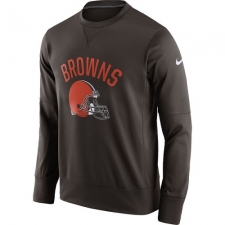NFL Men's Cleveland Browns Nike Brown Sideline Circuit Performance Sweatshirt