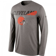NFL Men's Cleveland Browns Nike Charcoal Legend Staff Practice Long Sleeve Performance T-Shirt