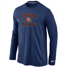 Nike Cleveland Browns Heart & Soul Long Sleeve NFL T-Shirt - Dark Blue