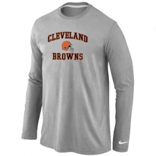 Nike Cleveland Browns Heart & Soul Long Sleeve NFL T-Shirt - Grey