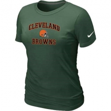 Nike Cleveland Browns Women's Heart & Soul NFL T-Shirt - Dark Green