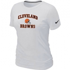 Nike Cleveland Browns Women's Heart & Soul NFL T-Shirt - White