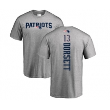 Football New England Patriots #13 Phillip Dorsett Ash Backer T-Shirt