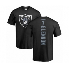 Football Oakland Raiders #7 Mike Glennon Black Backer T-Shirt