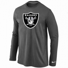 Nike Oakland Raiders Team Logo Long Sleeve NFL T-Shirt - Dark Grey
