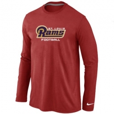 Nike Los Angeles Rams Authentic Font Long Sleeve NFL T-Shirt - Red