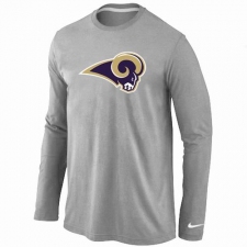 Nike Los Angeles Rams Team Logo Long Sleeve NFL T-Shirt - Grey