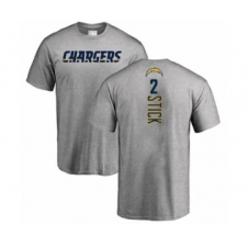 Football Los Angeles Chargers #2 Easton Stick Ash Backer T-Shirt