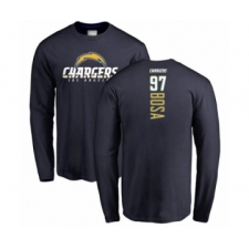 Football Los Angeles Chargers #97 Joey Bosa Navy Blue Backer Long Sleeve T-Shirt