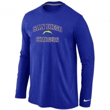 Nike Los Angeles Chargers Heart & Soul Long Sleeve NFL T-Shirt - Blue