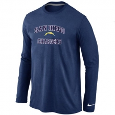 Nike Los Angeles Chargers Heart & Soul Long Sleeve NFL T-Shirt - Dark Blue
