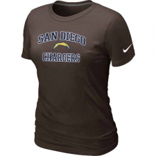 Nike Los Angeles Chargers Women's Heart & Soul NFL T-Shirt - Brown