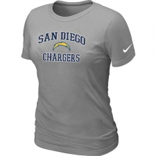 Nike Los Angeles Chargers Women's Heart & Soul NFL T-Shirt - Light Grey