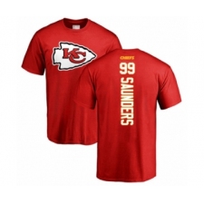 Football Kansas City Chiefs #99 Khalen Saunders Red Backer T-Shirt