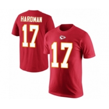Football Men's Kansas City Chiefs #17 Mecole Hardman Red Rush Pride Name & Number T-Shirt