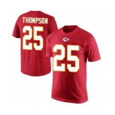 Football Men's Kansas City Chiefs #25 Darwin Thompson Red Rush Pride Name & Number T-Shirt