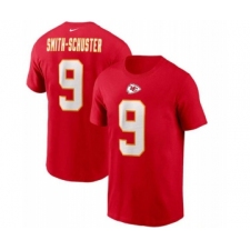 Men's Kansas City Chiefs #9 JuJu Smith-Schuster 2022 Red Name & Number T-Shirt
