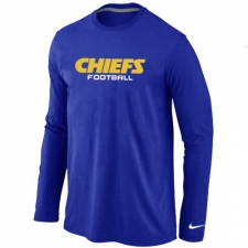 Nike Kansas City Chiefs Authentic Font Long Sleeve NFL T-Shirt - Blue