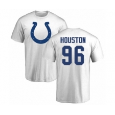 Football Indianapolis Colts #99 Justin Houston White Name & Number Logo T-Shirt