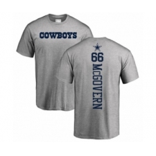 Football Dallas Cowboys #66 Connor McGovern Ash Backer T-Shirt