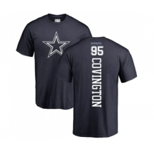 Football Dallas Cowboys #95 Christian Covington Navy Blue Backer T-Shirt
