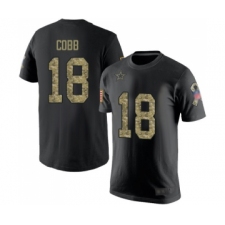 Football Men's Dallas Cowboys #18 Randall Cobb Black Camo Salute to Service T-Shirt
