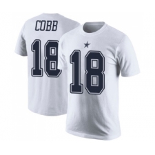 Football Men's Dallas Cowboys #18 Randall Cobb White Rush Pride Name & Number T-Shirt
