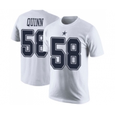 Football Men's Dallas Cowboys #58 Robert Quinn White Rush Pride Name & Number T-Shirt