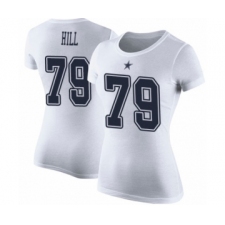 Football Women's Dallas Cowboys #79 Trysten Hill White Rush Pride Name & Number T-Shirt