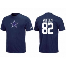 Nike Dallas Cowboys #82 Jason Witten Name & Number NFL T-Shirt - Navy Blue