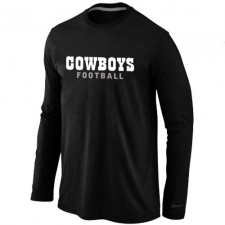 Nike Dallas Cowboys Authentic Font Long Sleeve NFL T-Shirt - Black