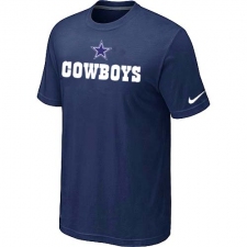 Nike Dallas Cowboys Sideline Legend Authentic Logo NFL T-Shirt - Navy Blue