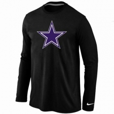 Nike Dallas Cowboys Team Logo Long Sleeve NFL T-Shirt - Black