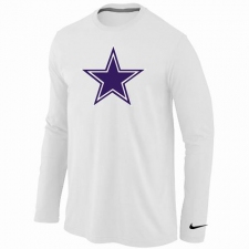 Nike Dallas Cowboys Team Logo Long Sleeve NFL T-Shirt - White