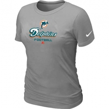 Nike Miami Dolphins Women's Critical Victory NFL T-Shirt - Light Grey