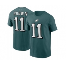 Men's Philadelphia Eagles #11 A. J. Brown 2022 Green Name & Number T-Shirt